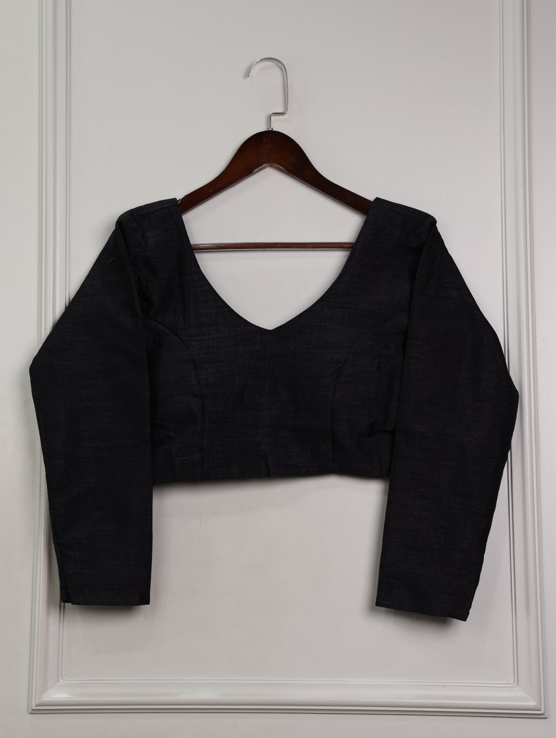 Dark Black Effortless Elegance Banglori Blouse