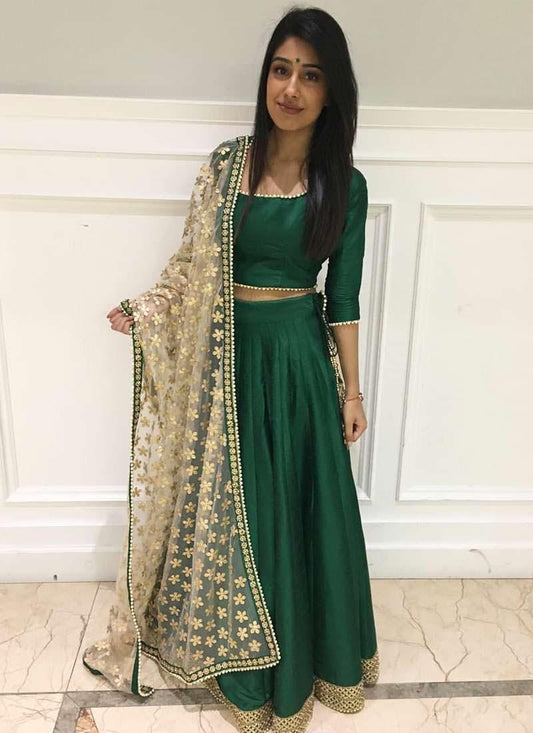 Dark Green Party Wear Elegance Lehenga Choli