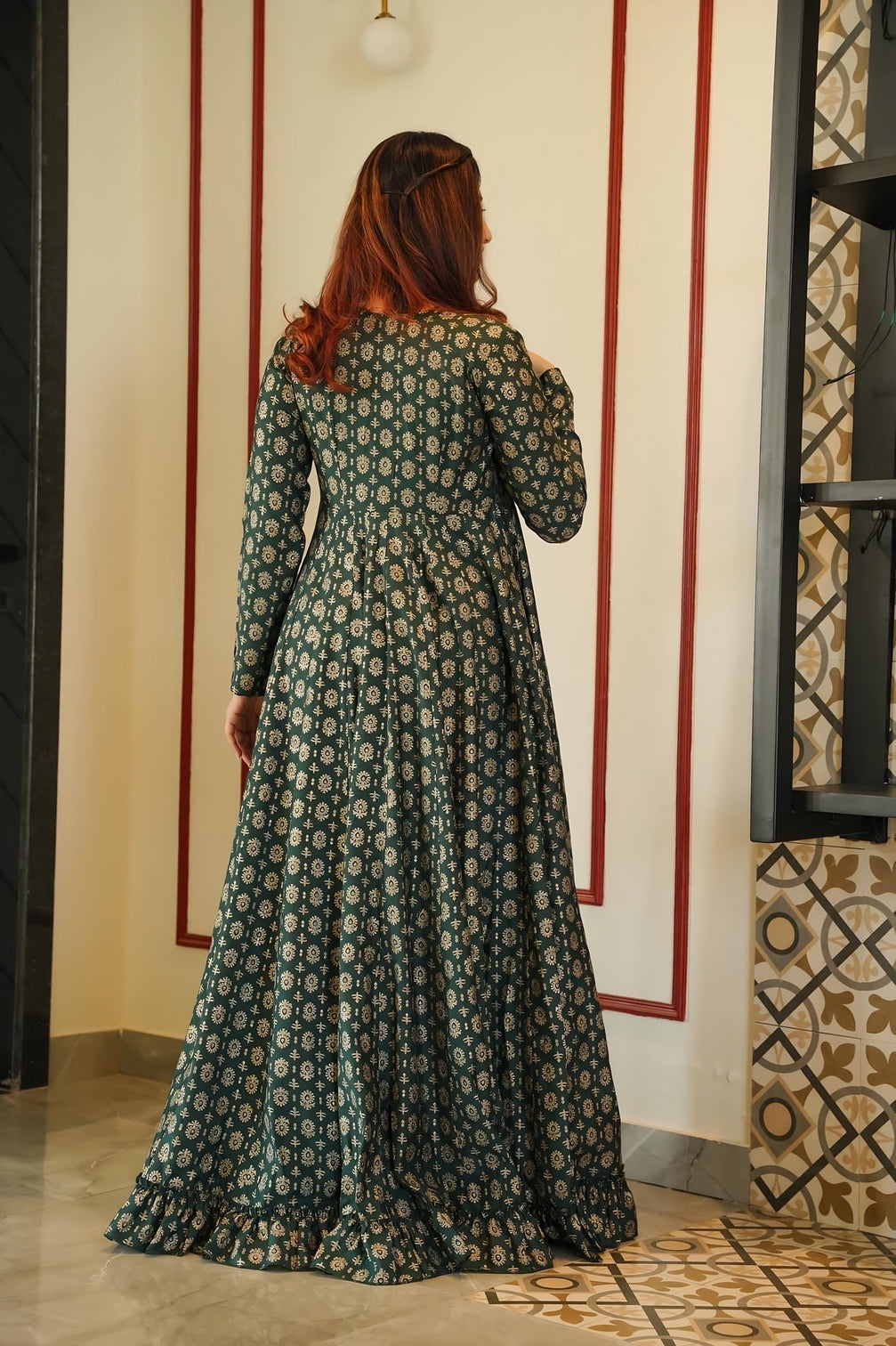 Deep Green Muslin 3-Piece Designer Suit