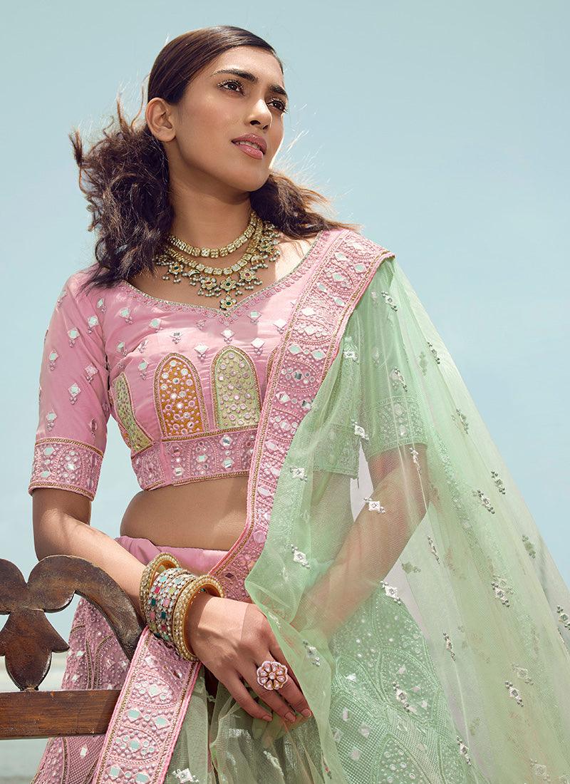 Designer Bridal Pink Heavy Lehenga Choli