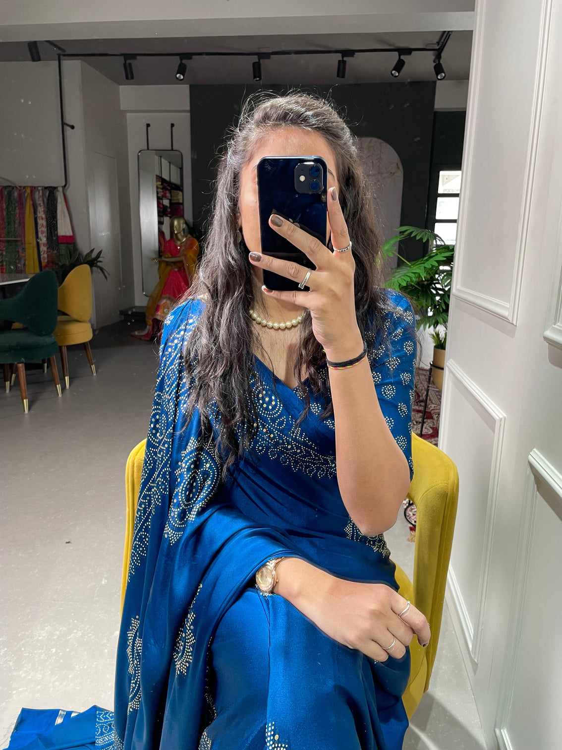 Teal Color Semi Gaji Satin Saree With Foil And Print Work