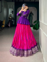 Dola Silk Shibori Print Lehenga Set