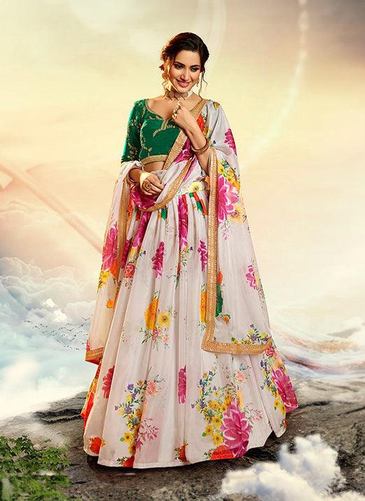 Dream-like Multicolored Flared Lehenga Choli Set