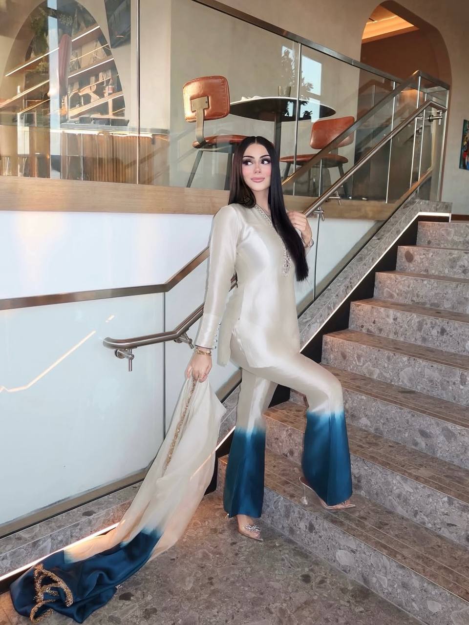Dual Tone Palazzo & Dupatta