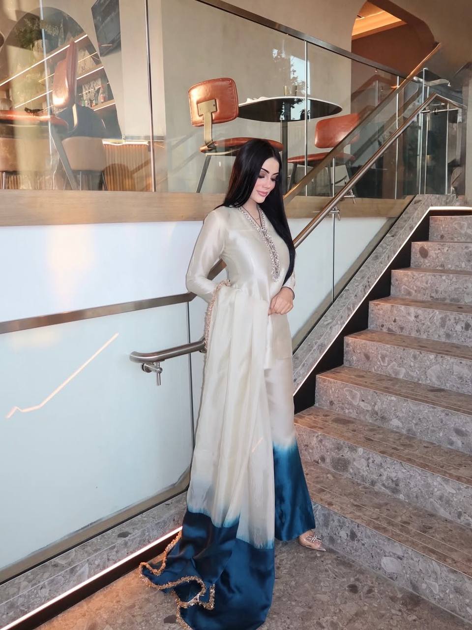 Dual Tone Palazzo & Dupatta