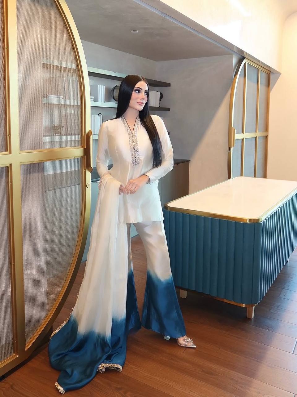 Dual Tone Palazzo & Dupatta