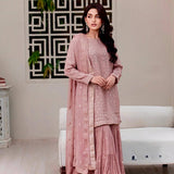 Dusty Pink Premium Designer Readymade Top Plazzo Collection