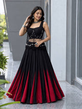friendly Cotton Lehenga Choli with 8 Meter Flared Lehenga and Dori Blouse