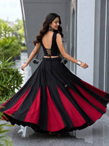 friendly Cotton Lehenga Choli with 8 Meter Flared Lehenga and Dori Blouse