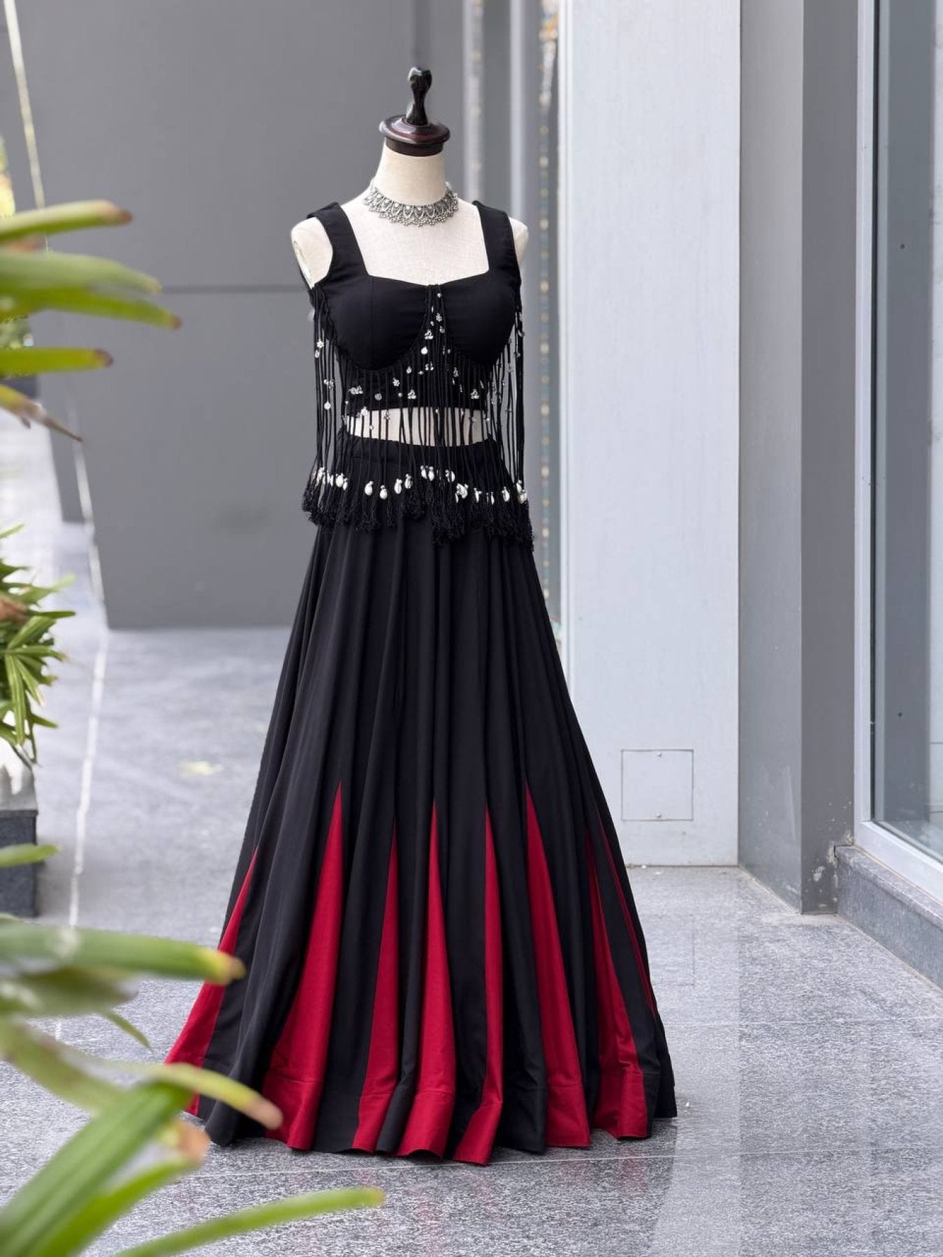 friendly Cotton Lehenga Choli with 8 Meter Flared Lehenga and Dori Blouse