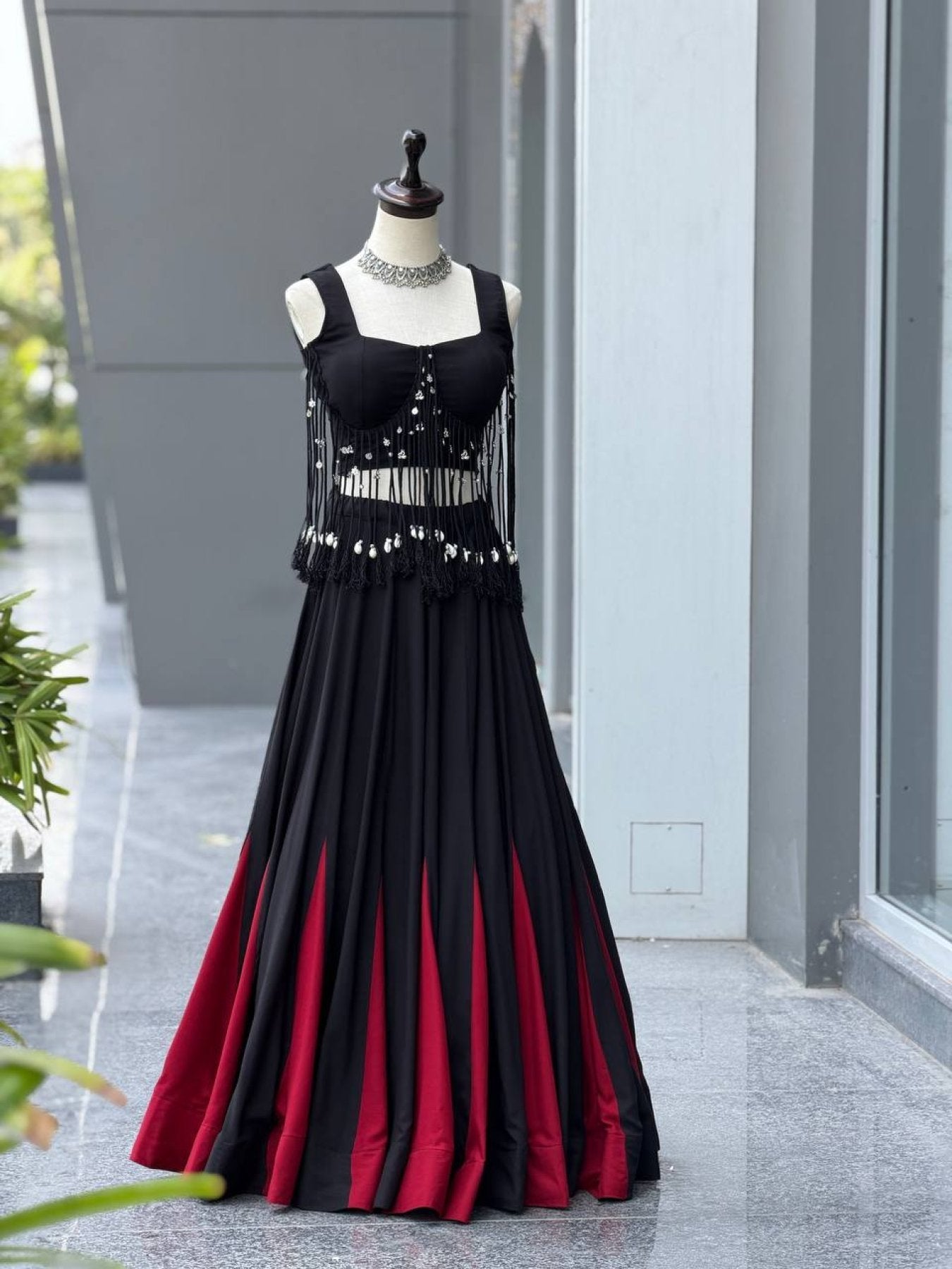 friendly Cotton Lehenga Choli with 8 Meter Flared Lehenga and Dori Blouse