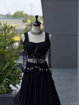 friendly Cotton Lehenga Choli with 8 Meter Flared Lehenga and Dori Blouse