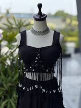 friendly Cotton Lehenga Choli with 8 Meter Flared Lehenga and Dori Blouse
