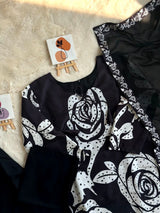 Elegant Black Maslin Cotton Kurta Palazzo Set with Printed Dupatta - Perfect for Ramadan & Parties