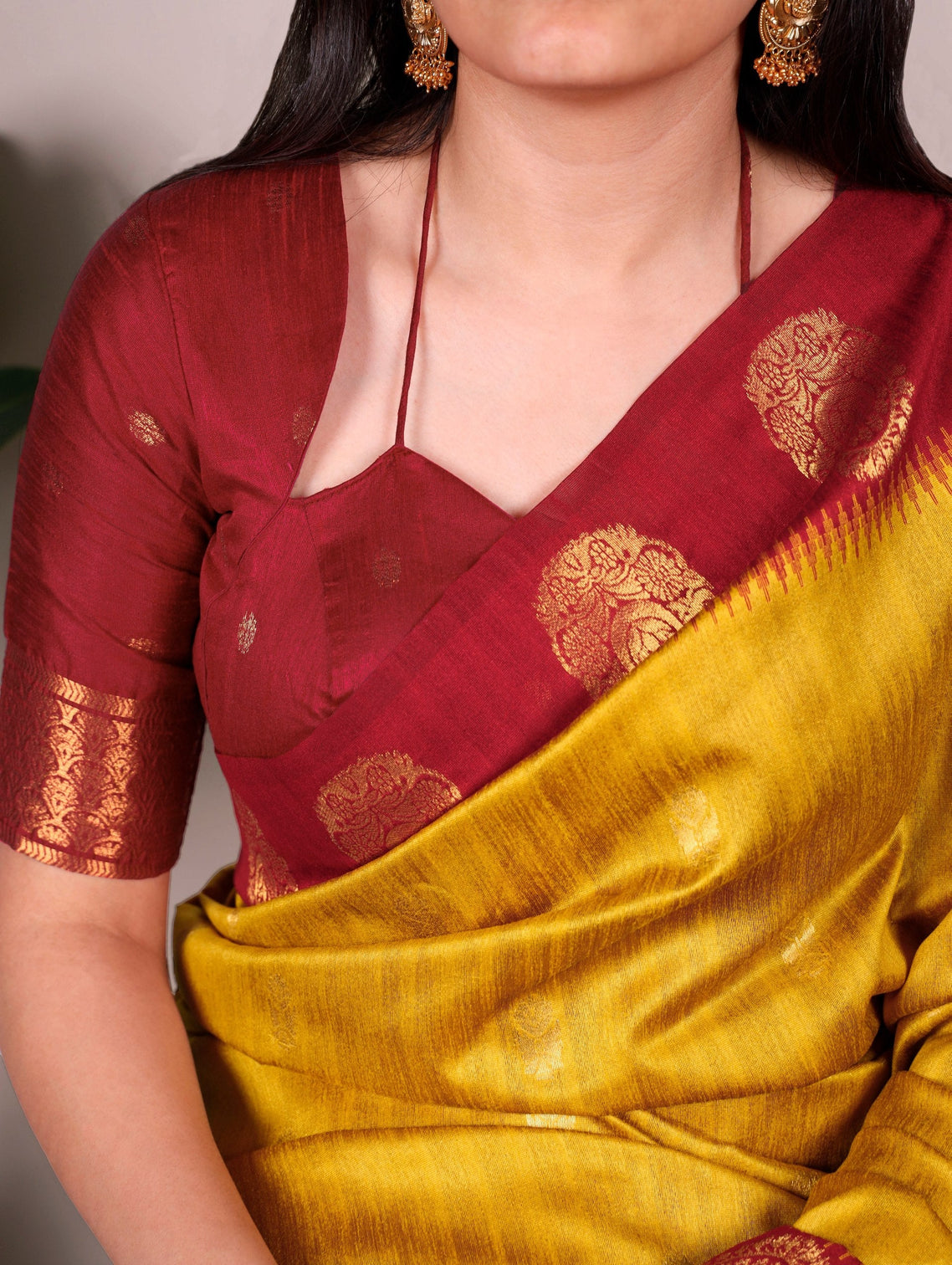 Elegant Cotton Zari Weaving Saree