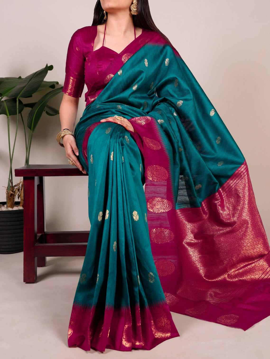 Elegant Cotton Zari Weaving Saree