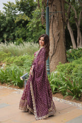 Elegant Wine Jacquard Lehenga Choli with Sequins Embroidery