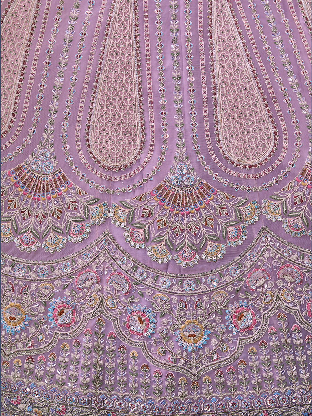 Embroidered Pink Lehenga Choli Set - Soft Net, Thread & Sequin Work