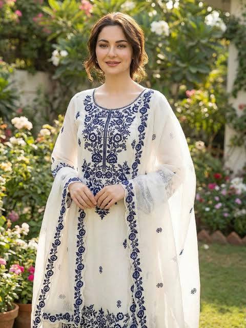 Embroidered Rayon Kurti Palazzo Set