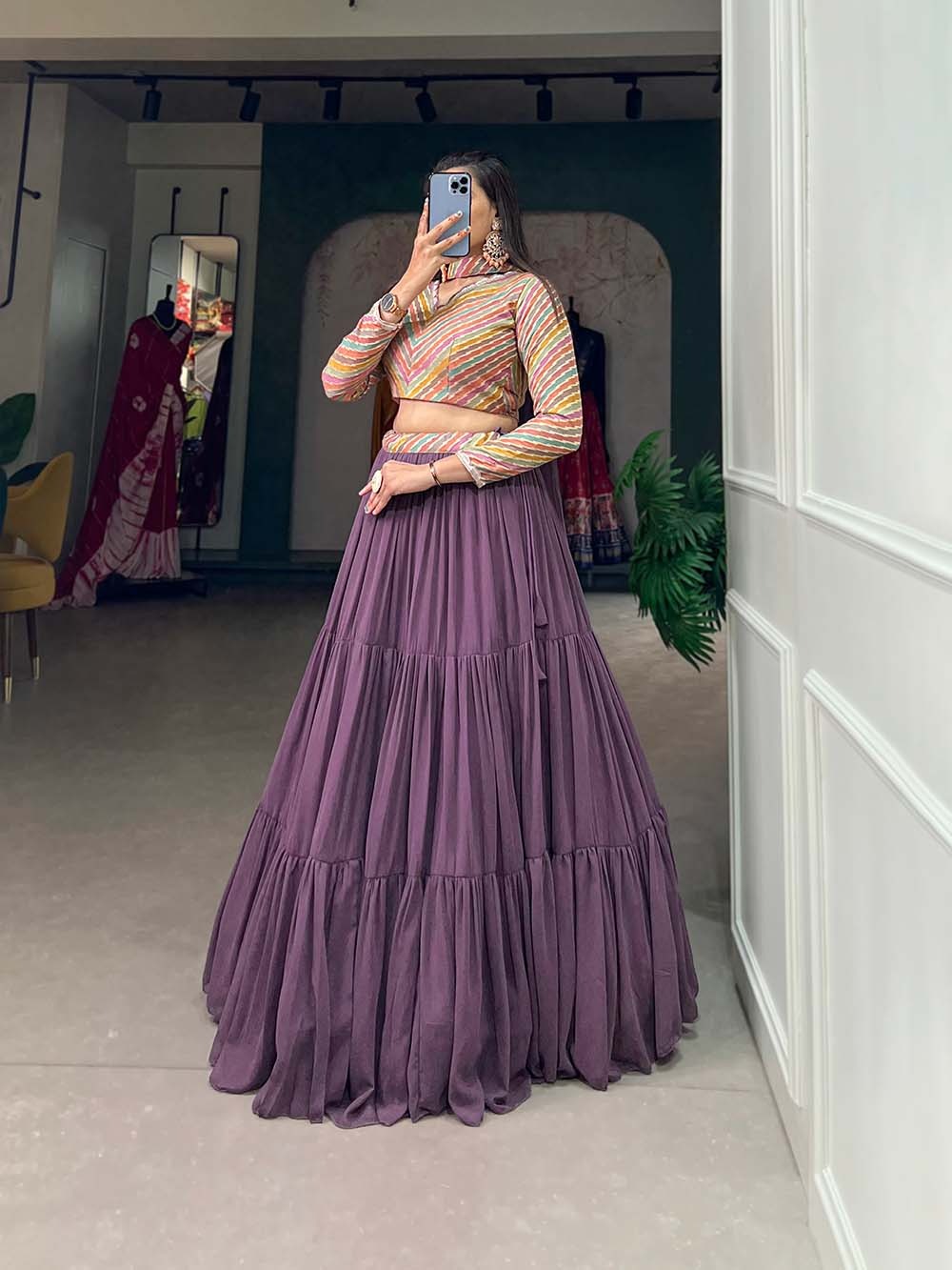 Enchanting Lavender Lehenga Choli: Grace the Wedding Season with Fairytale Elegance