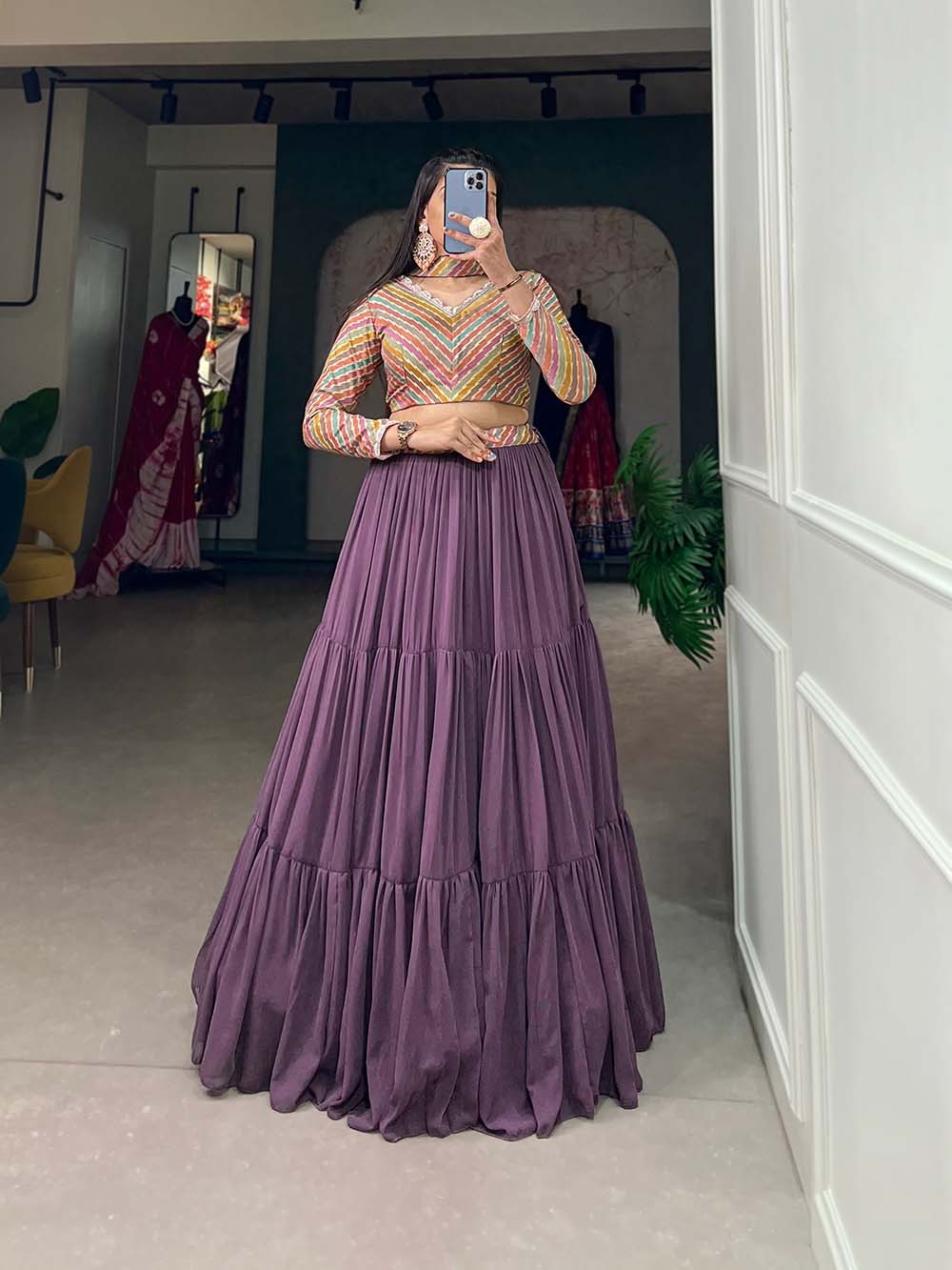 Enchanting Lavender Lehenga Choli: Grace the Wedding Season with Fairytale Elegance