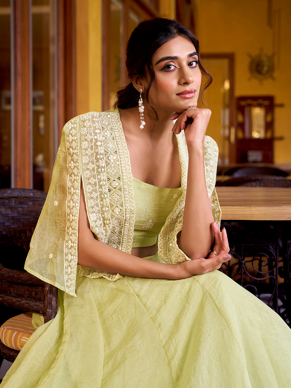 Tea color wedding wear co ord set