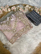 Organza Wedding Set with Rich Embroidery & Statement Blouse Celebration