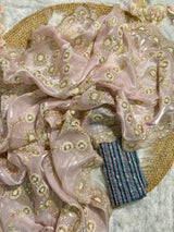 Organza Wedding Set with Rich Embroidery & Statement Blouse Celebration