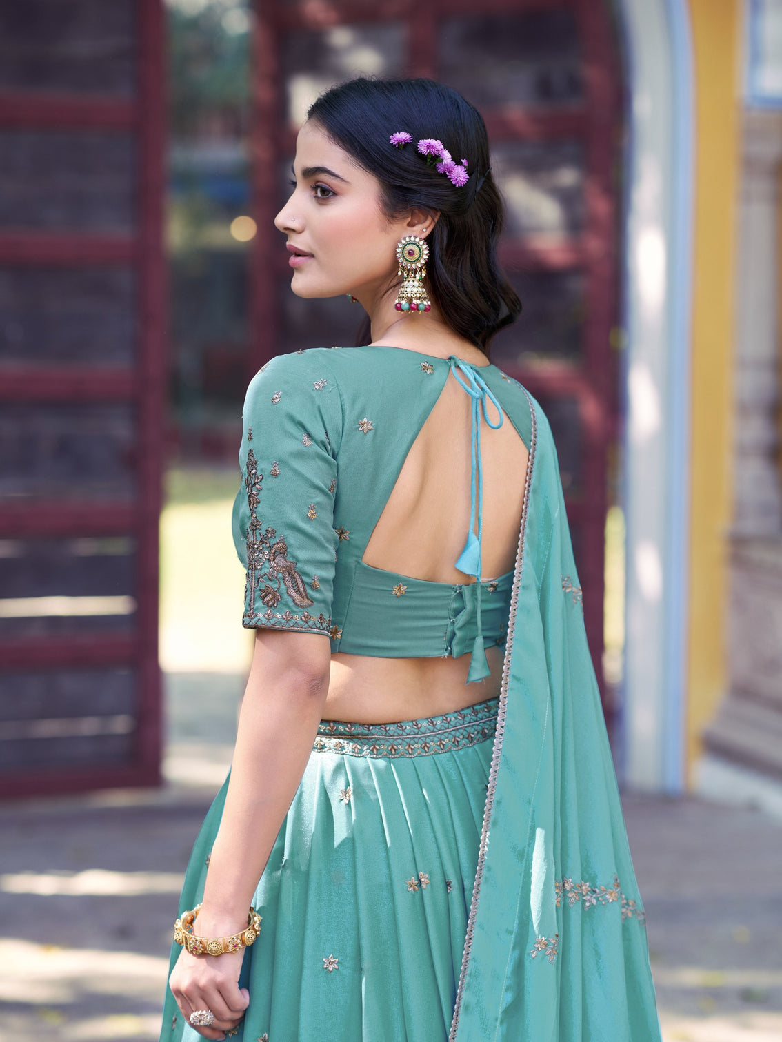 Wedding wear embroidery lehenga choli