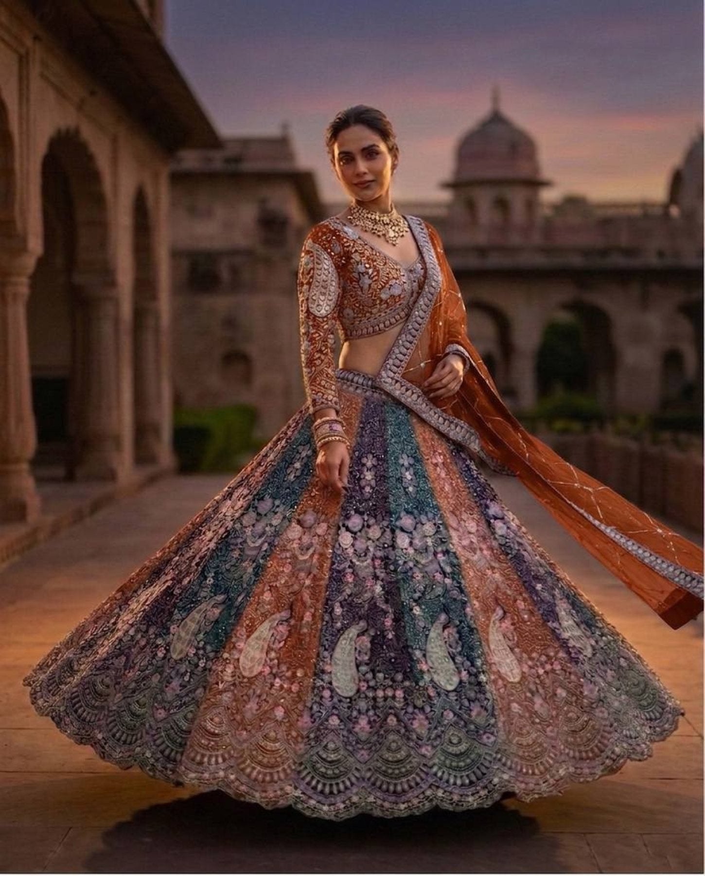 Soft Butterfly Net Lehenga Choli with Heavy Sequins Embroidery