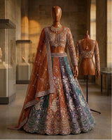 Soft Butterfly Net Lehenga Choli with Heavy Sequins Embroidery