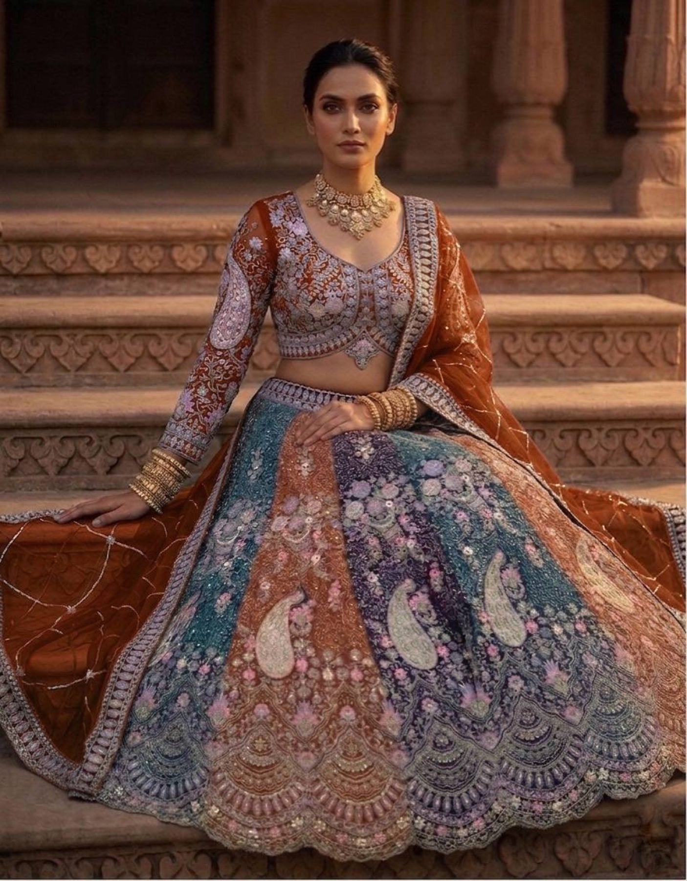 Soft Butterfly Net Lehenga Choli with Heavy Sequins Embroidery