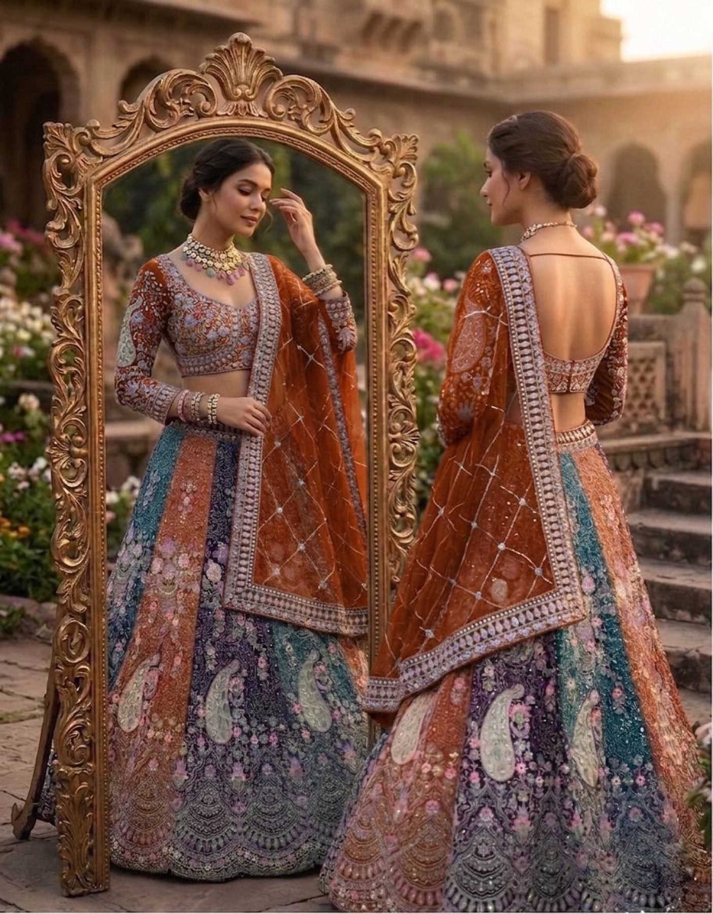 Soft Butterfly Net Lehenga Choli with Heavy Sequins Embroidery