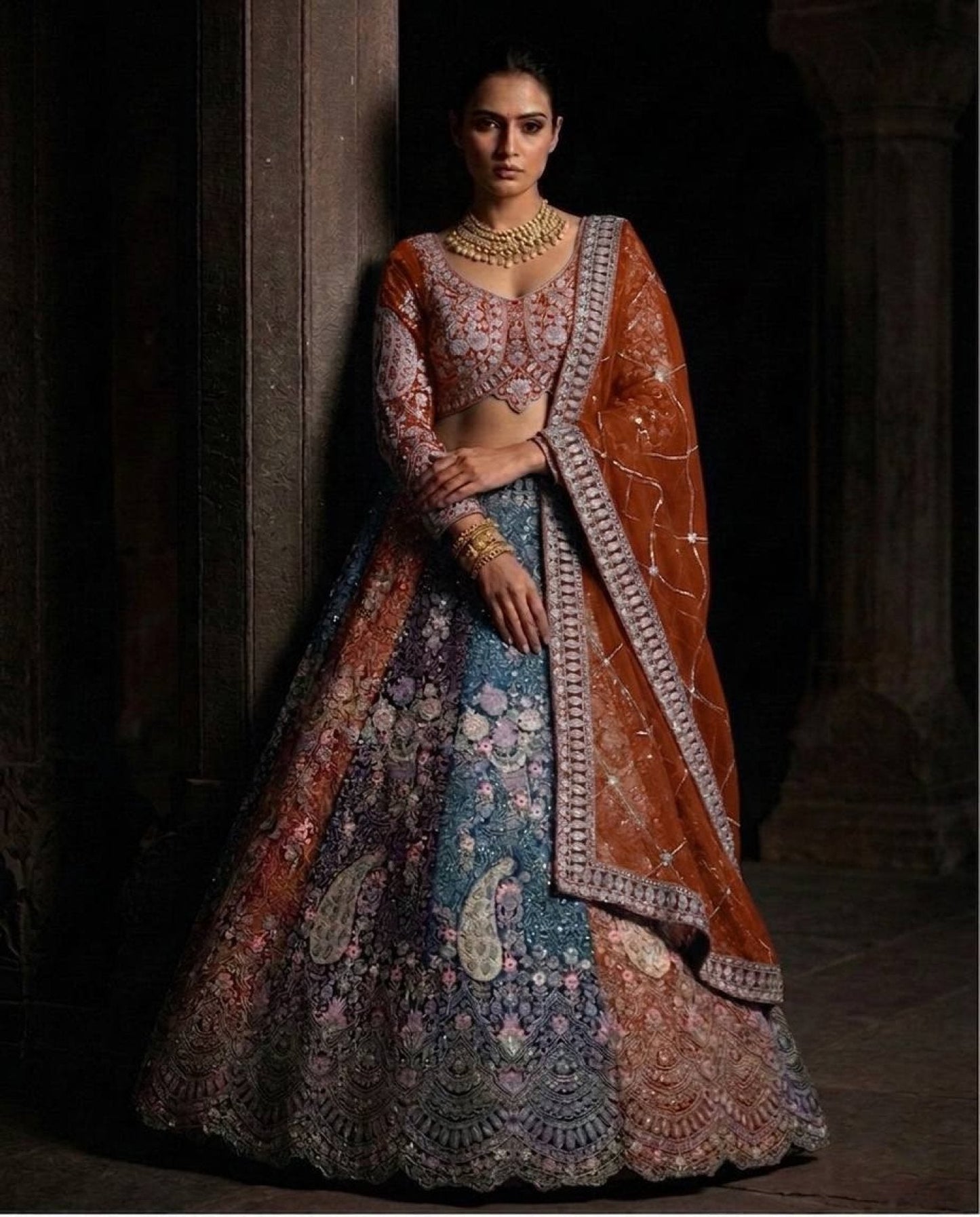 Soft Butterfly Net Lehenga Choli with Heavy Sequins Embroidery