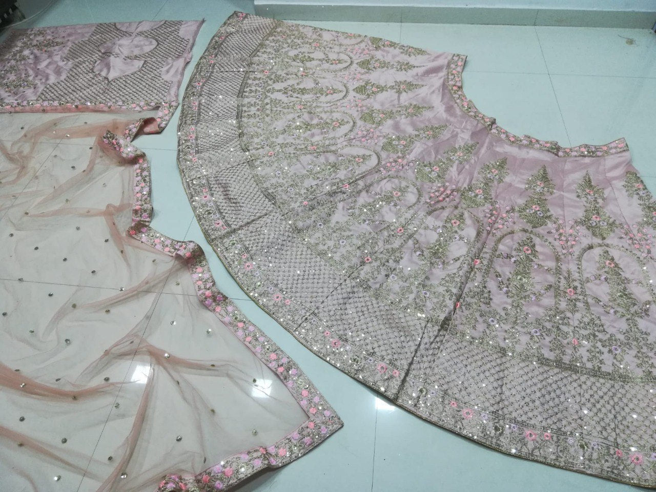 Exquisite Cobra Silk Pink Lehenga Choli Set with Dazzling Sequined Embroidery