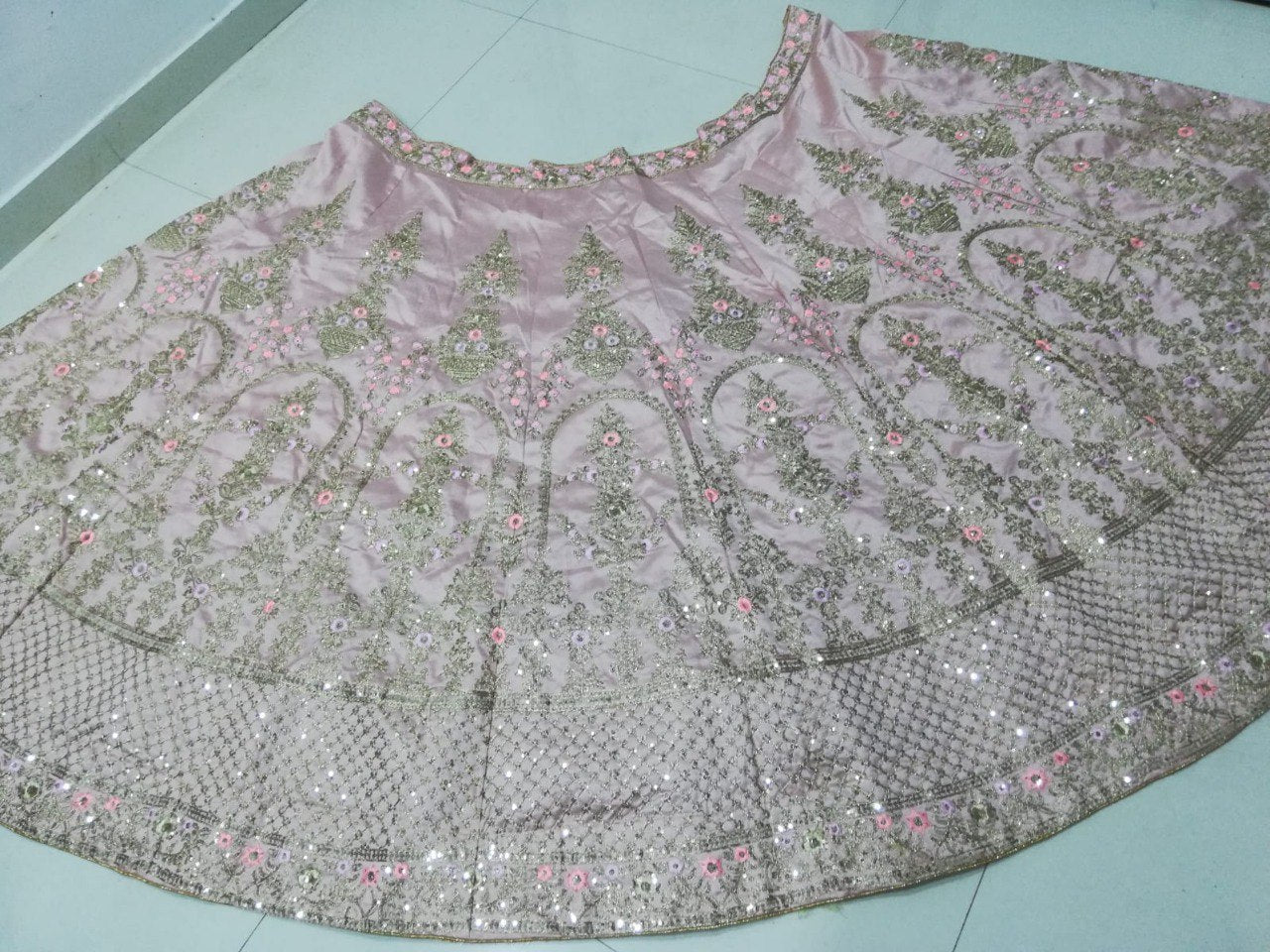Exquisite Cobra Silk Pink Lehenga Choli Set with Dazzling Sequined Embroidery