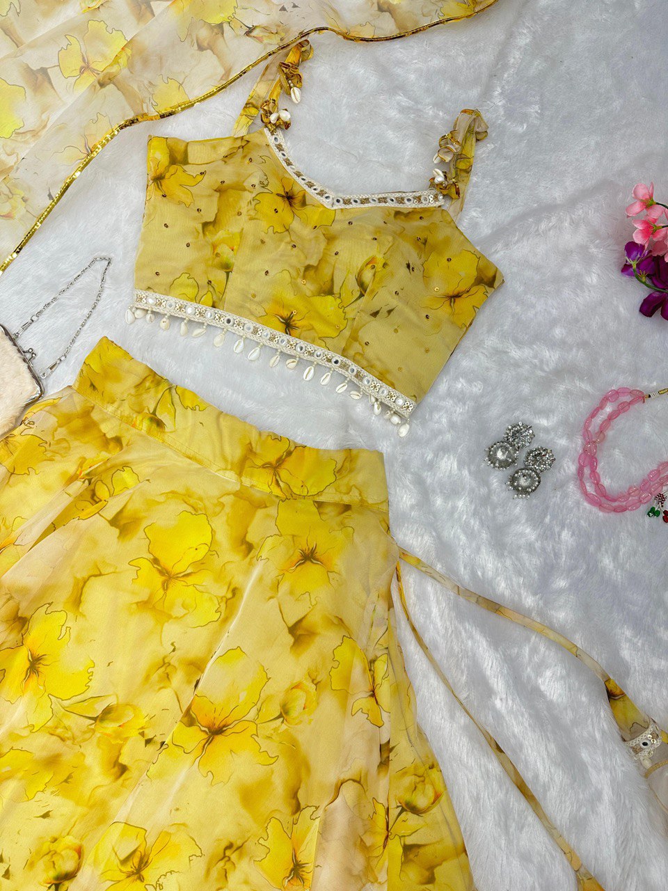 Exquisite Haldi Ceremony Outfit Modern Elegance with Handcrafted Details