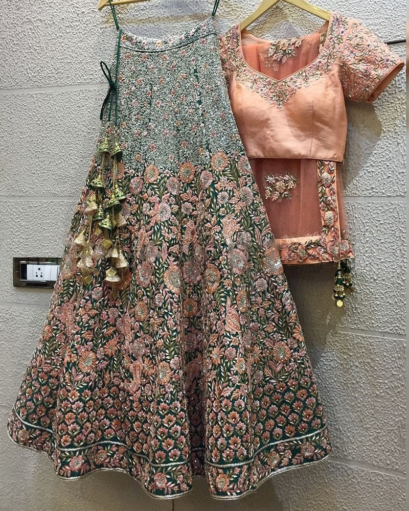 Exquisite Heavy Mono Banglory Lehenga Choli with Thread, Jari & Sequence Work