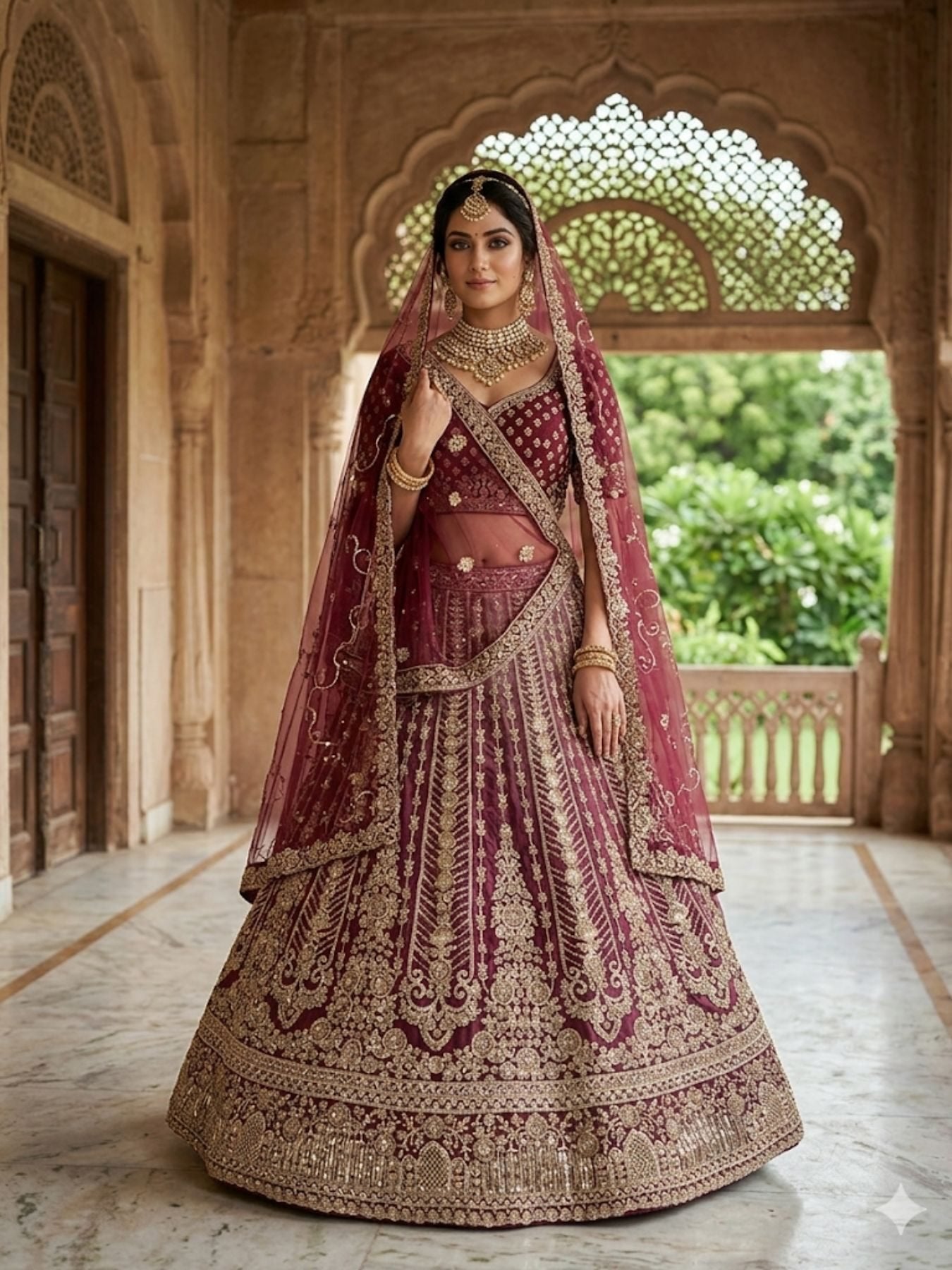 Party Wear Velvet Lehenga with Sequins and Diamond Work