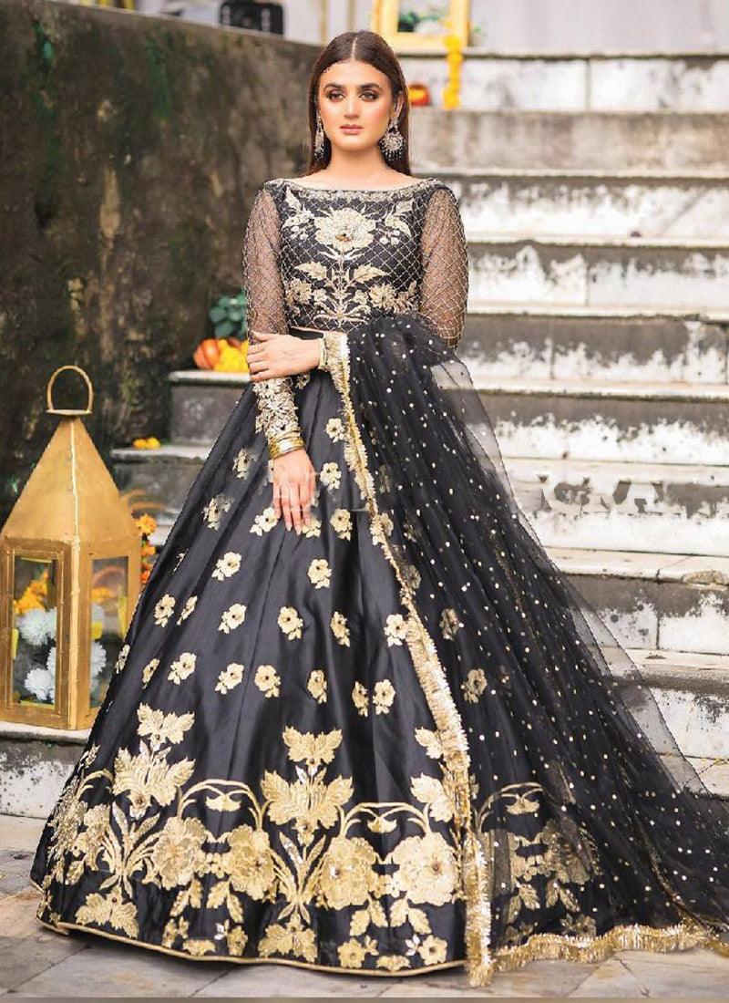 Eye-Captivating Party Wear Black Flared Lehenga Choli