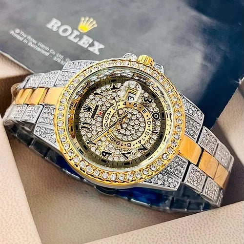 Rolex Men’s Analog gold Arabic Sky Dweller Diamond Watch