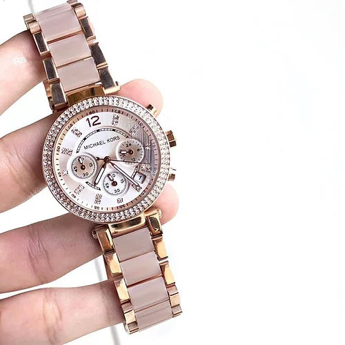 Trendy Michael kors Diamond New Metal Belt Women's Watch