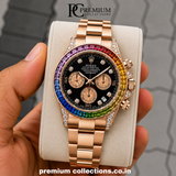 Role_x Daytona Rainbow Rose Gold Watch