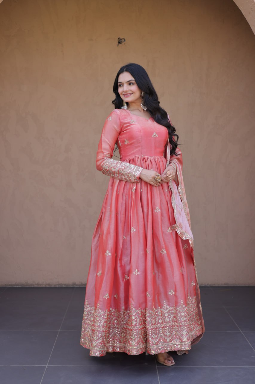 Gajari Fendi Luxury Silk Gown