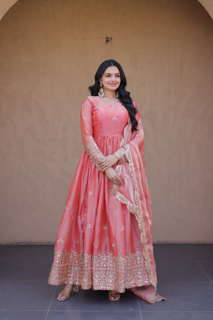 Gajari Fendi Luxury Silk Gown