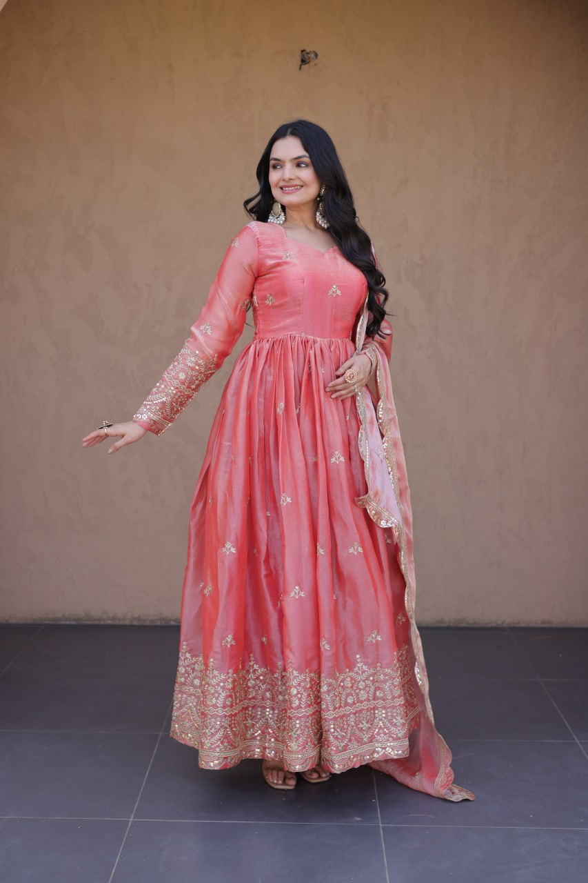 Gajari Fendi Luxury Silk Gown