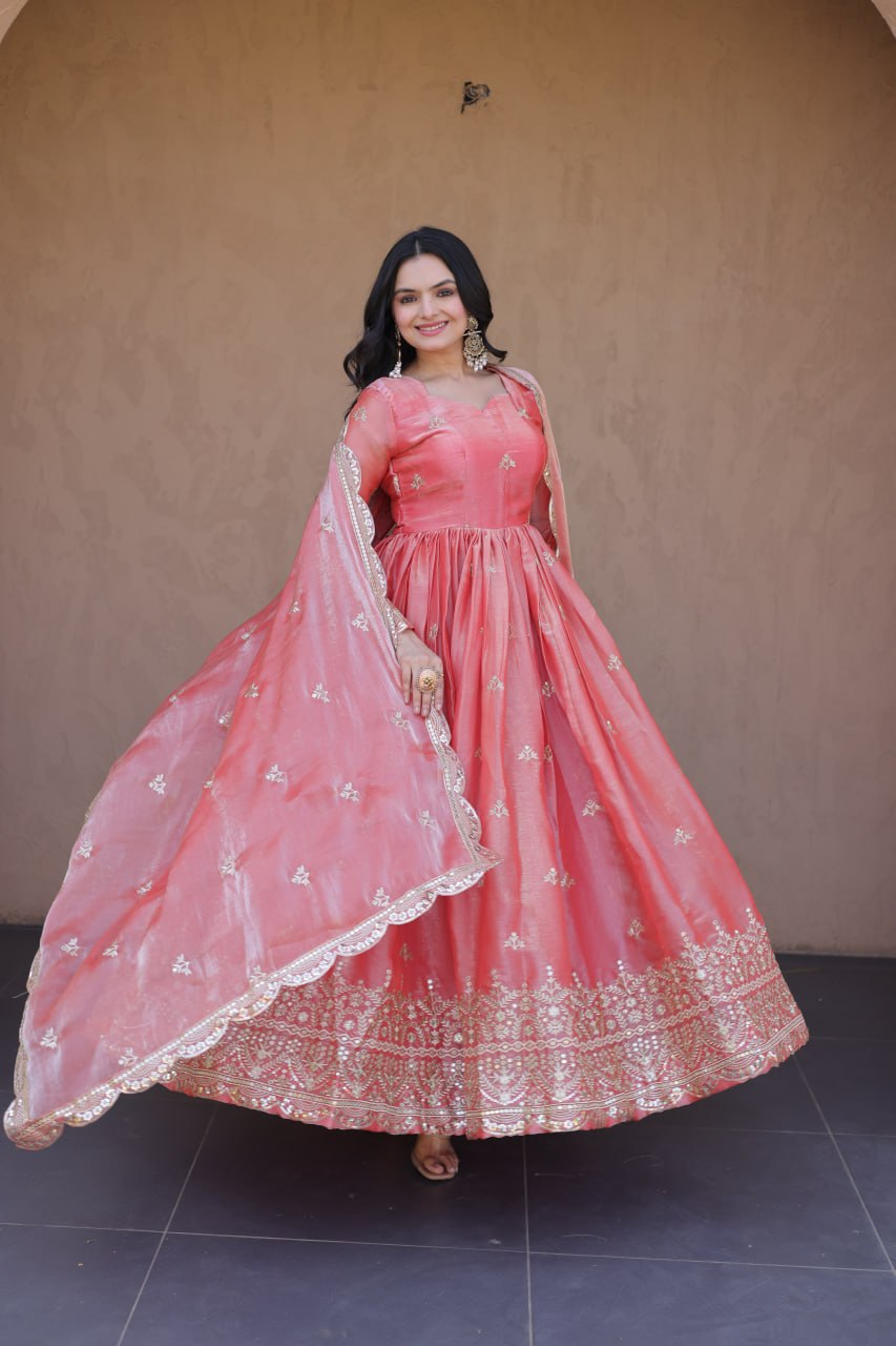 Gajari Fendi Luxury Silk Gown