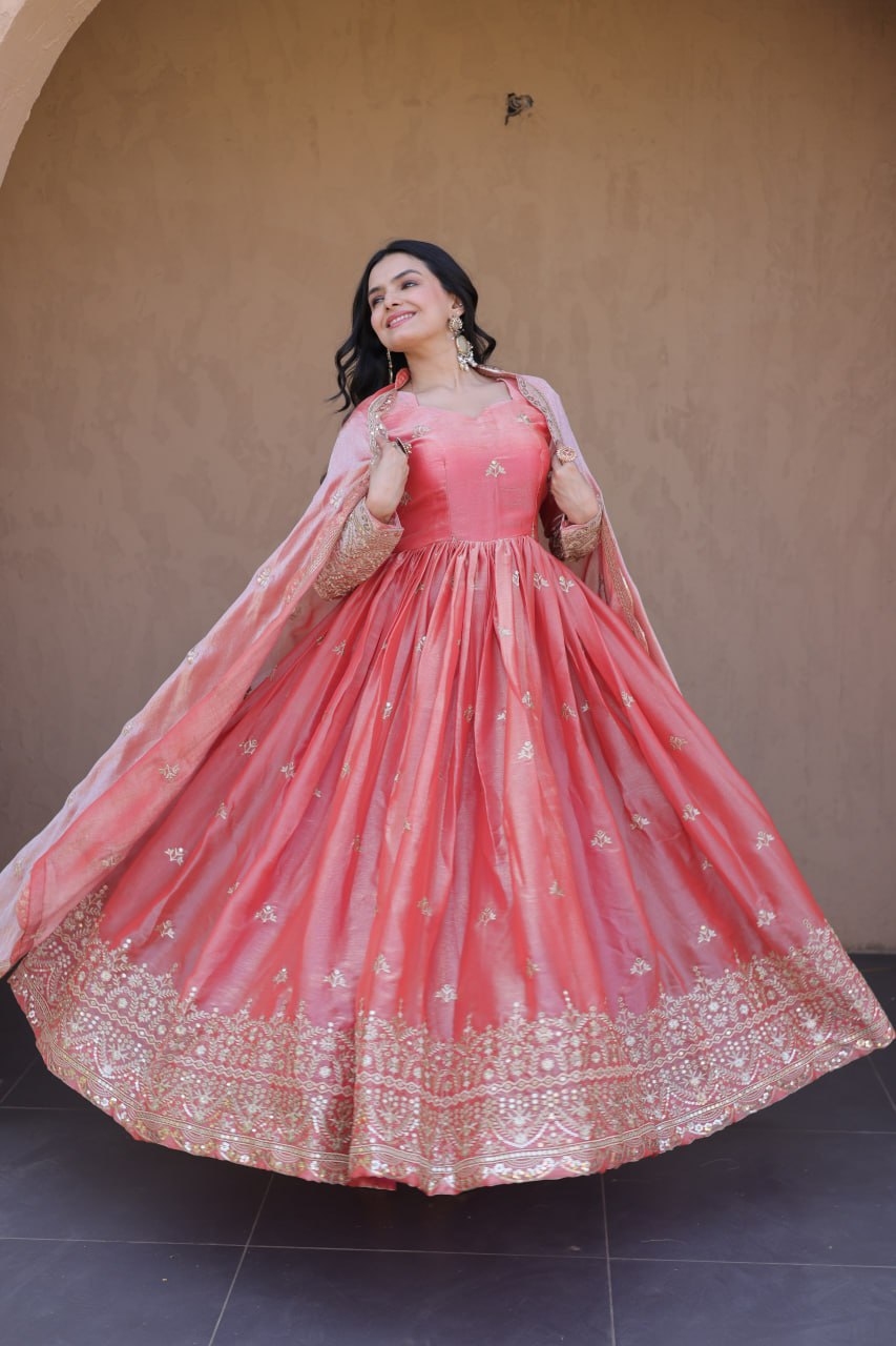 Gajari Fendi Luxury Silk Gown