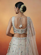 Organza Swarovski stones Embroidered Lehenga Choli with Dupatta