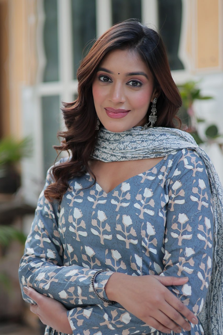 Gray Pure Elegance – Cotton 3-Piece Set